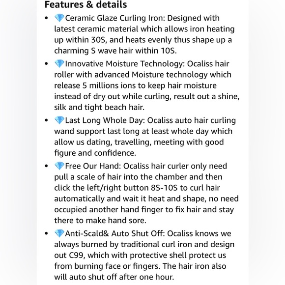 Auto Hair Curling Iron➿ for Beach Waves 🌊 - Picture 6 of 8